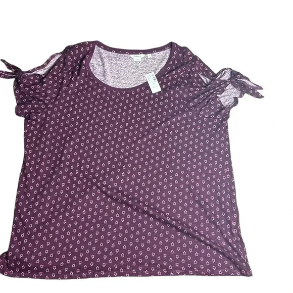 Reitmans tunic,women 2X . Linen cotton short sleeve,cold shoulder,tie,wrap top. - Picture 5 of 11